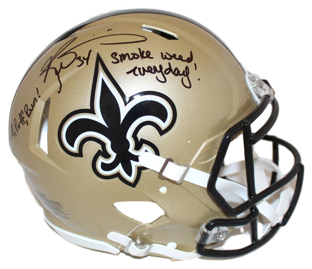 Ricky Williams Signed New Orleans Saints Speed Authentic Helmet Smoke JSA 27598