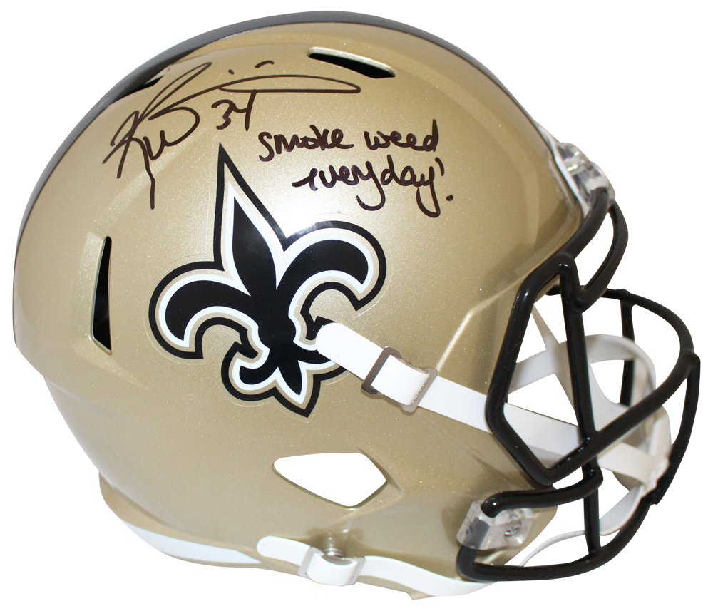 Ricky Williams Signed New Orleans Saints Speed Replica Helmet Smoke JSA 27596