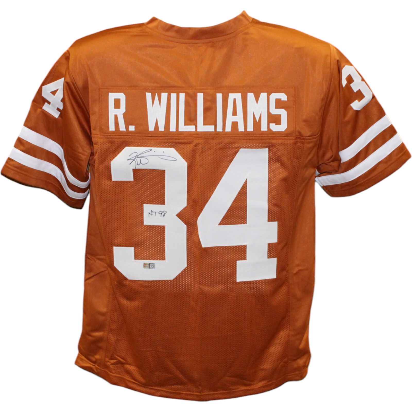 Ricky Williams Autographed/Signed College Style Orange Jersey "HT" TRI