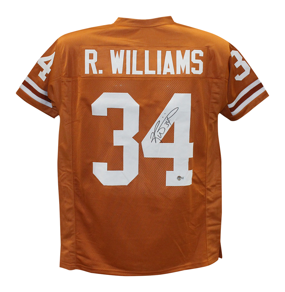 Ricky Williams Autographed/Signed College Style Orange XL Jersey Beckett