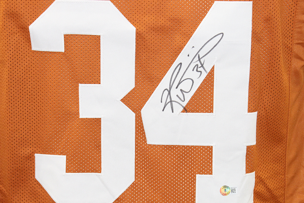 Ricky Williams Autographed/Signed College Style Orange XL Jersey Beckett
