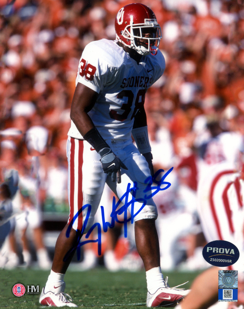 Roy Williams Autographed/Signed Oklahoma Sooners 8x10 Photo Prova