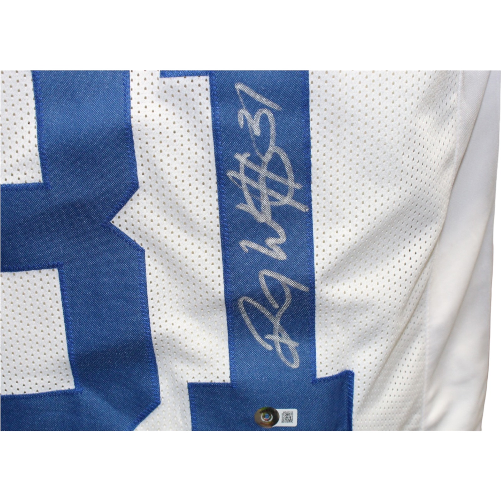 Roy Williams Autographed/Signed Pro Style White Jersey Beckett