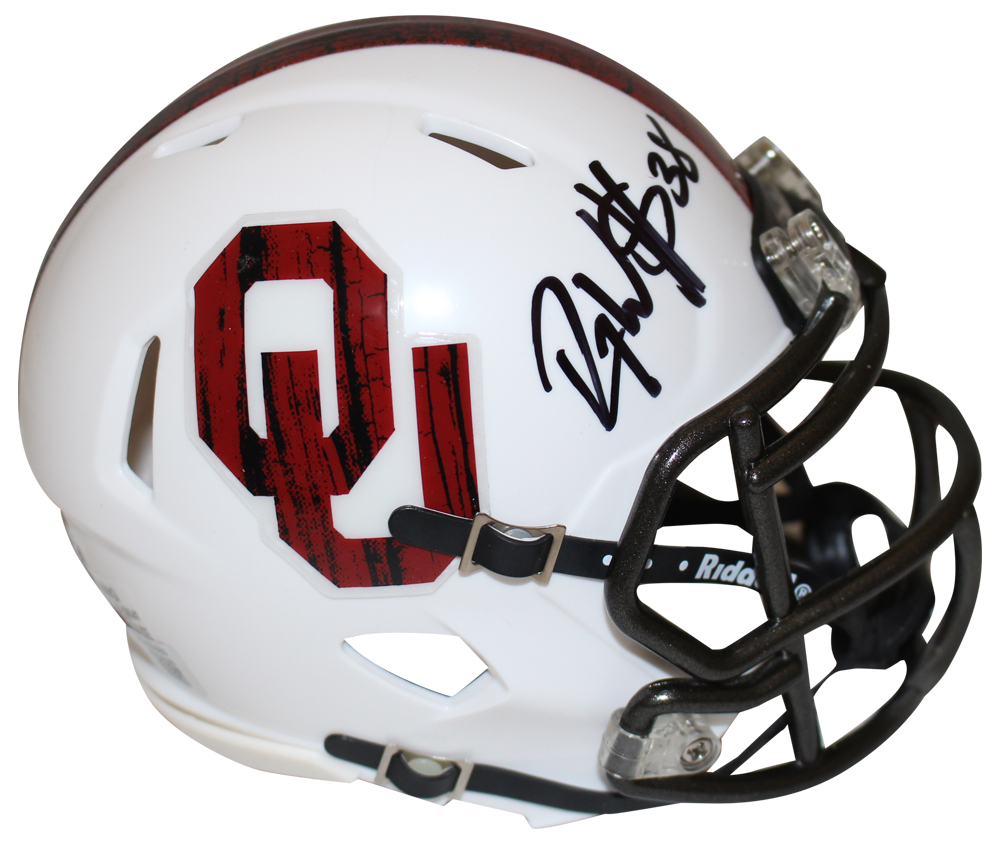 Roy Williams Signed Oklahoma Sooners Bring The Wood Mini Helmet BAS