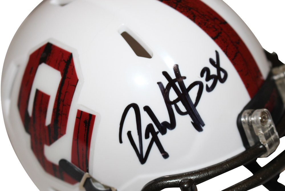 Roy Williams Signed Oklahoma Sooners Bring The Wood Mini Helmet BAS