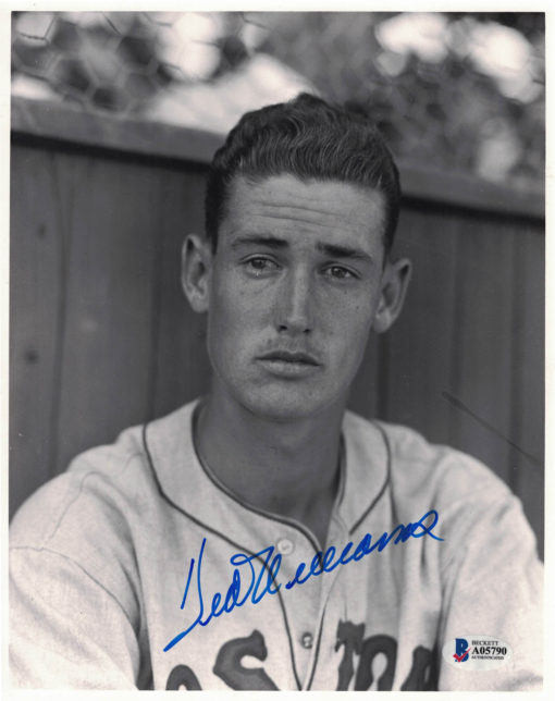Ted Williams Autographed/Signed Boston Red Sox 8x10 Photo BAS 25079