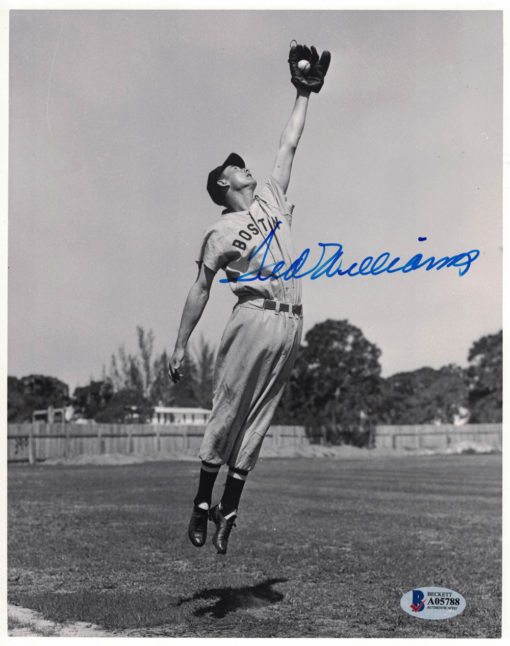 Ted Williams Autographed/Signed Boston Red Sox 8x10 Photo BAS 25080