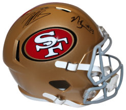 Patrick Willis & Navorro Bowman Signed 49ers F/S Speed Helmet Beckett