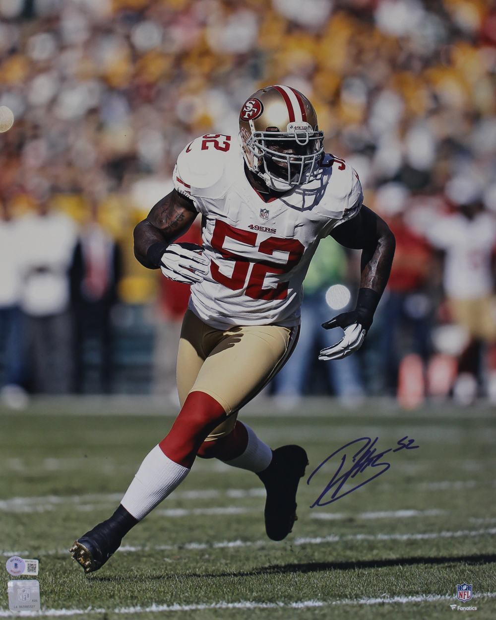 Patrick Willis Autographed San Francisco 49ers 16x20 Photo Beckett