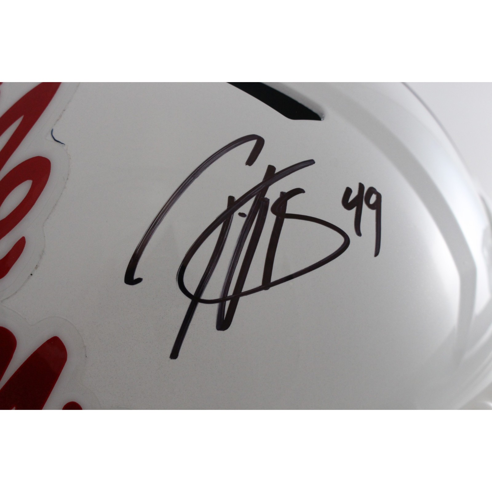 Patrick Willis Autographed Ole Miss Rebels F/S Helmet Beckett Witness 55276
