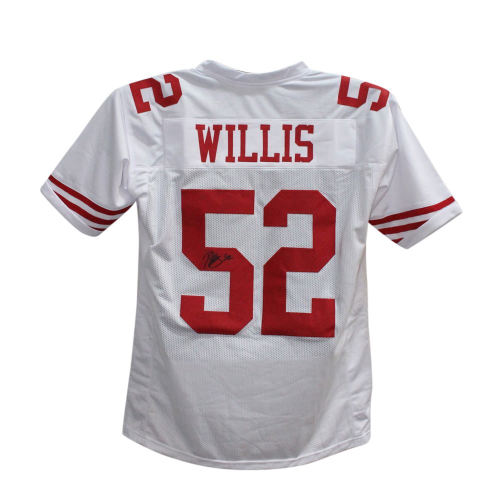 Patrick Willis Autographed/Signed Pro Style White XL Jersey Beckett BAS
