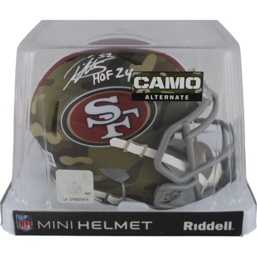 Patrick Willis Signed San Francisco 49ers Camo Mini Helmet HOF Beckett 48964