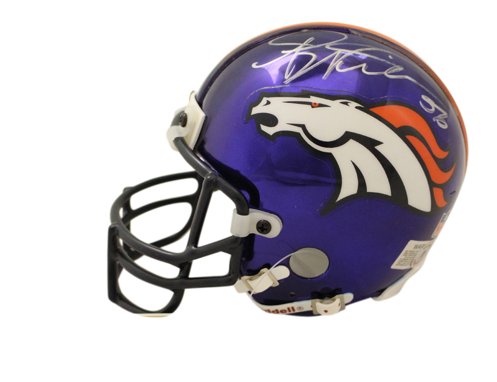 Al Wilson Autographed Denver Broncos 2000 Chrome Mini Helmet Beckett