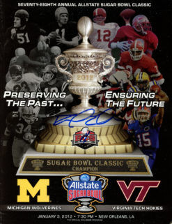 David Wilson Autographed/Signed 2012 Sugar Bowl Program Beckett