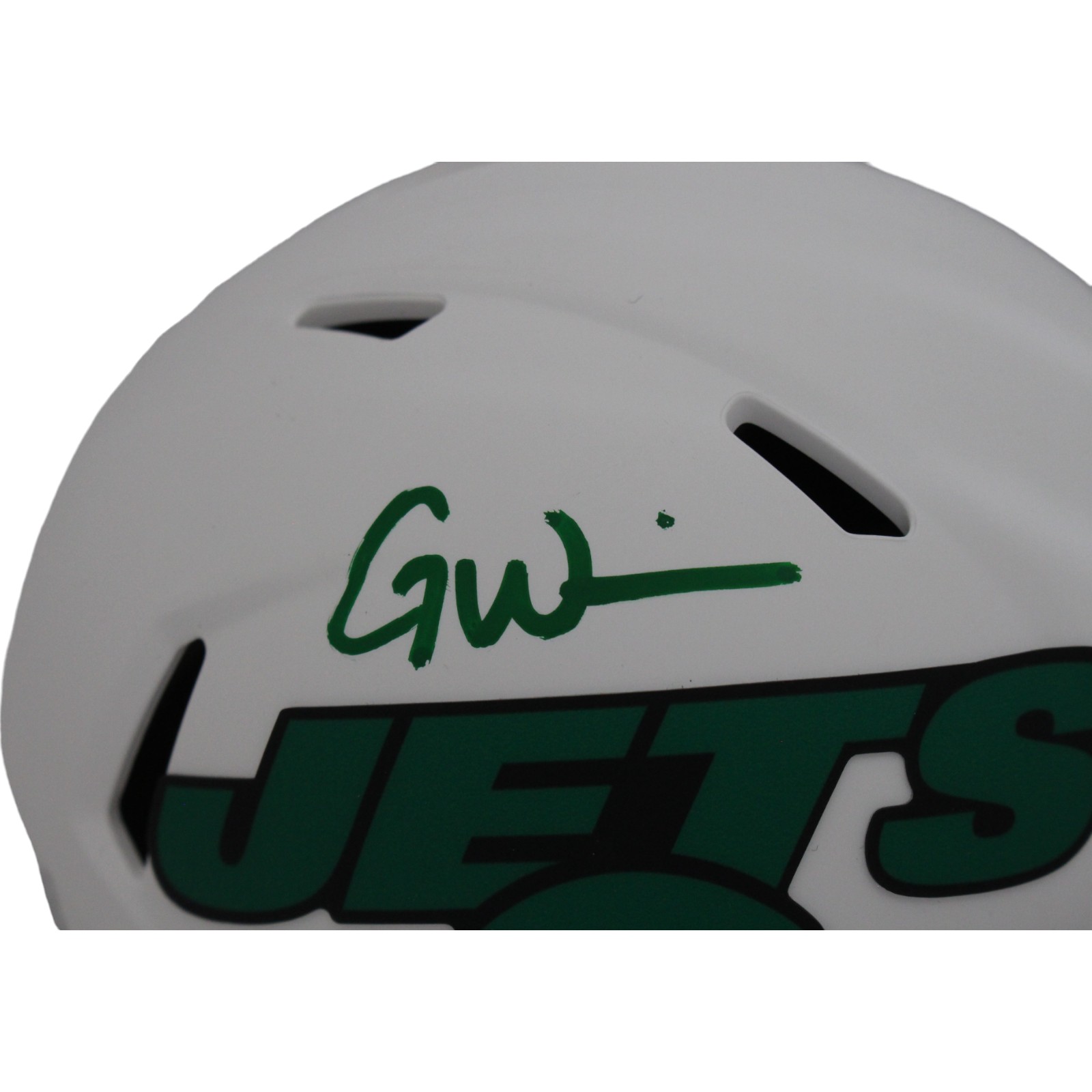 Garrett Wilson Autographed New York Jets Lunar Mini Helmet FAN 44929