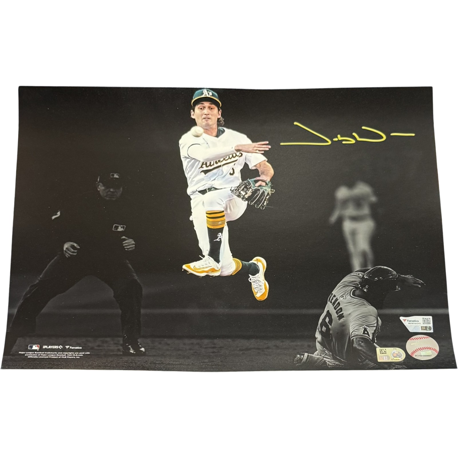 Jacob Wilson Autographed/Signed Oakland Athletics 11x14 Photo Fanatics 54387
