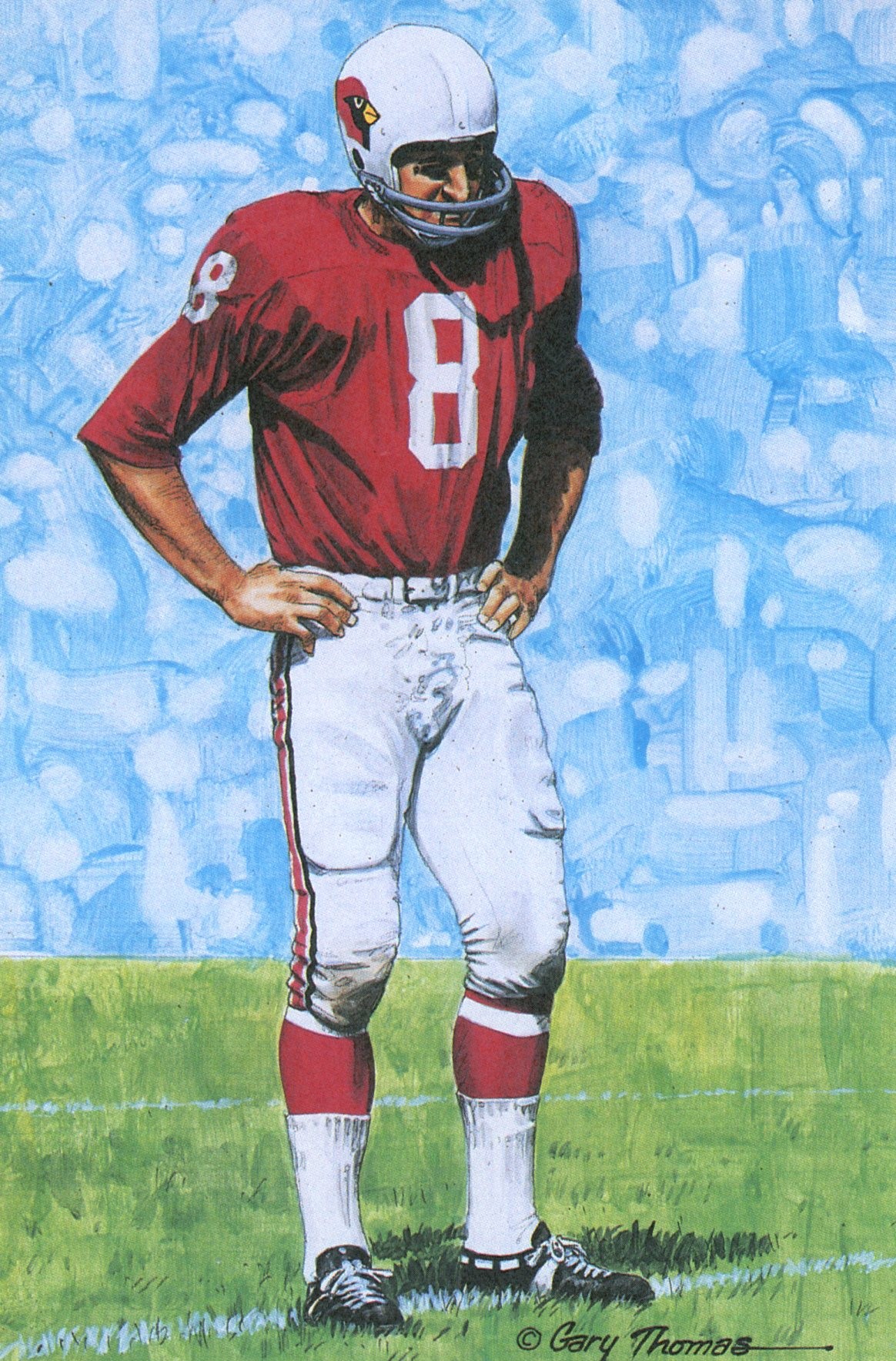 Larry Wilson St Louis Cardinals Goal Line Art Card Series 1 #29 LE /5000 58172 1 Larry Wilson St Louis Cardinals Goal Line Art Card Series 1 #29 LE /5000 58172