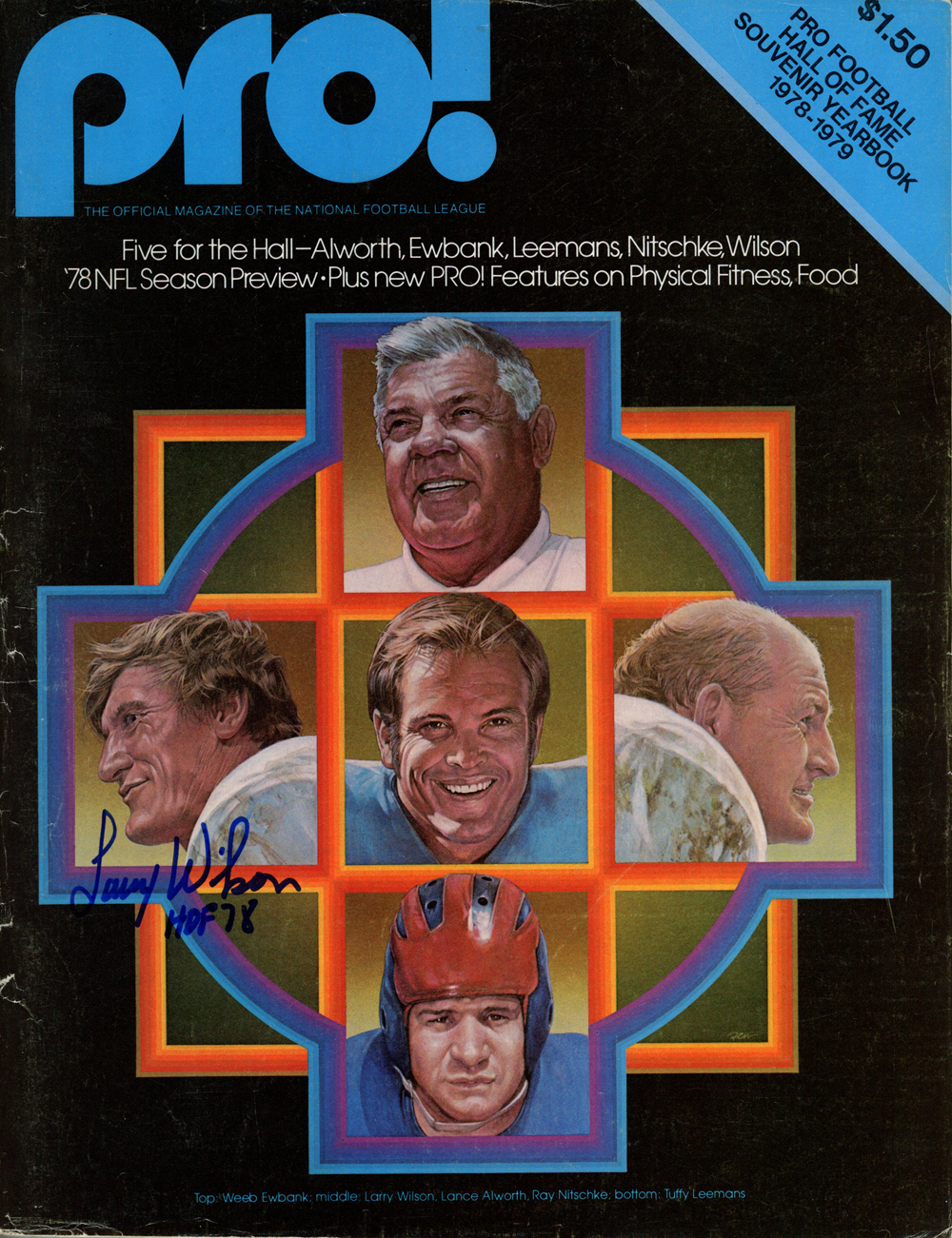 Larry Wilson Autographed 1978-79 Pro! Hall Of Fame Magazine Beckett