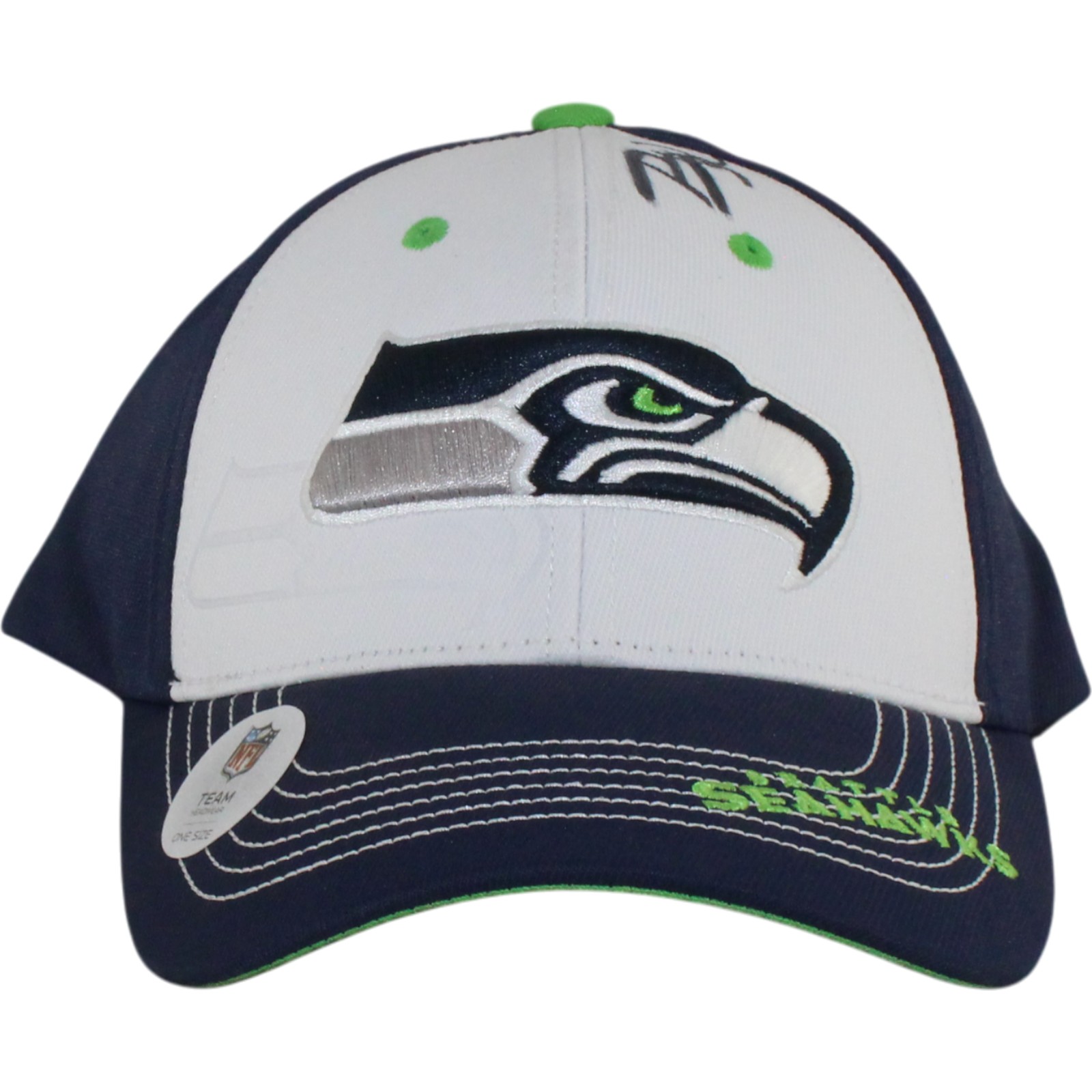 Russell Wilson Autographed/Signed Seattle Seahawks One Size Hat Beckett 54999