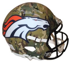 Russell Wilson Autographed Denver Broncos Authentic Camo Helmet FAN