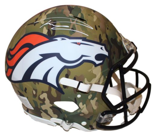 Russell Wilson Autographed Denver Broncos Authentic Camo Helmet FAN