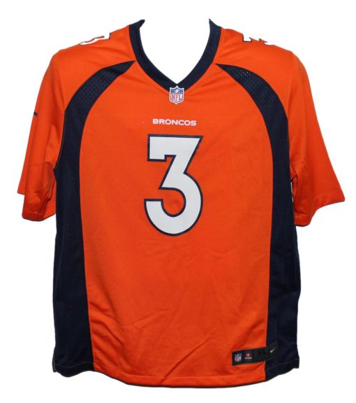 Russell Wilson Signed Denver Broncos Orange Nike XL On Field Jersey FAN