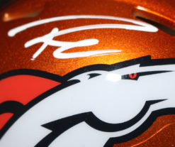 Russell Wilson Autographed Denver Broncos Flash Mini Helmet FAN