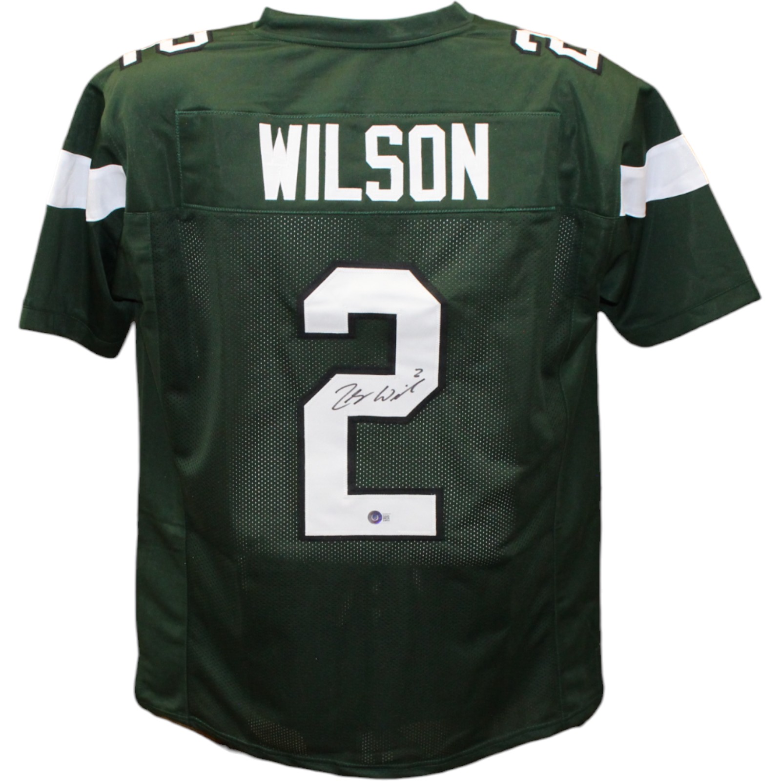 Zach Wilson Autographed/Signed Pro Style Green Jersey Beckett