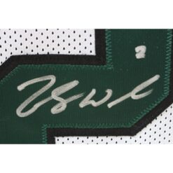 Zach Wilson Autographed/Signed White Pro Style Jersey Beckett 45997
