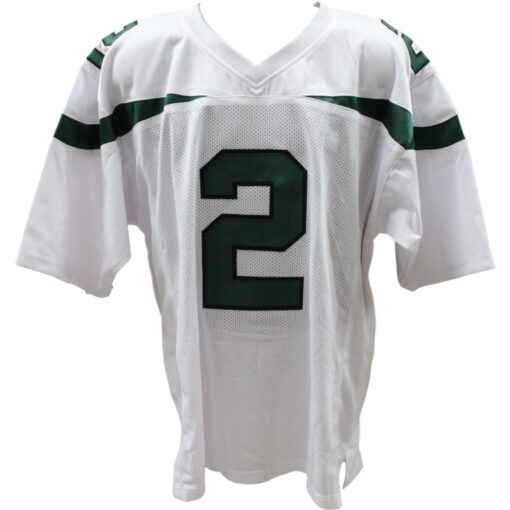 Zach Wilson Autographed/Signed White Pro Style Jersey Beckett 45997