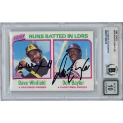 Dave Winfield Don Baylor Autographed 80 Topps #203 Card Slab Beckett 49894