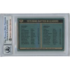 Dave Winfield Don Baylor Autographed 80 Topps #203 Card Slab Beckett 49894