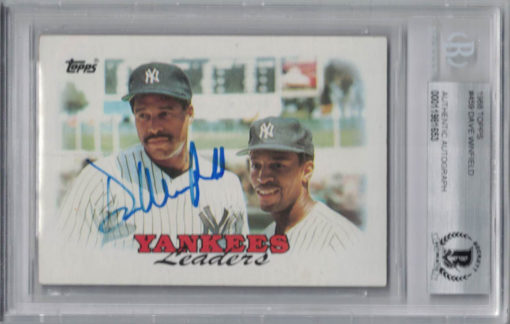 Dave Winfield Autographed New York Yankees 1988 Topps #459 Card BAS 27010