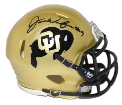 Juwann Winfree Autographed/Signed Colorado Buffaloes Gold Mini Helmet 24292
