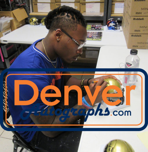 Juwann Winfree Autographed/Signed Colorado Buffaloes Gold Mini Helmet 24292