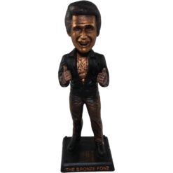 Henry Winkler Autographed Stadium Give Away Bronze Fonz Bobblehead Beckett 54562