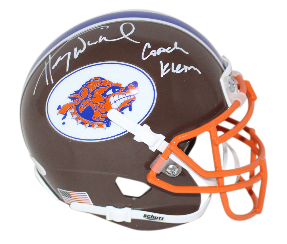 Henry Winkler Signed The Waterboy Mud Dogs Mini Helmet Coach Klein JSA 33024