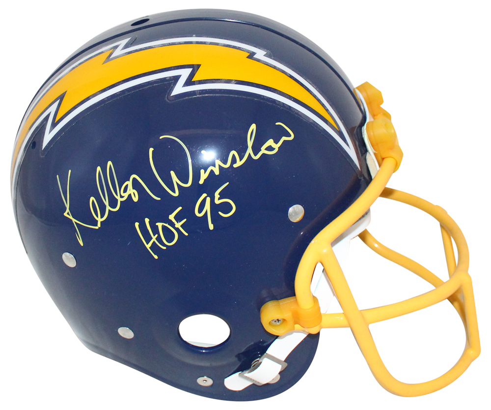 Kellen Winslow Signed San Diego Chargers Custom TK Helmet HOF JSA 32207