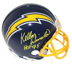 Kellen Winslow Autographed San Diego Chargers Mini Helmet HOF Prova 24136