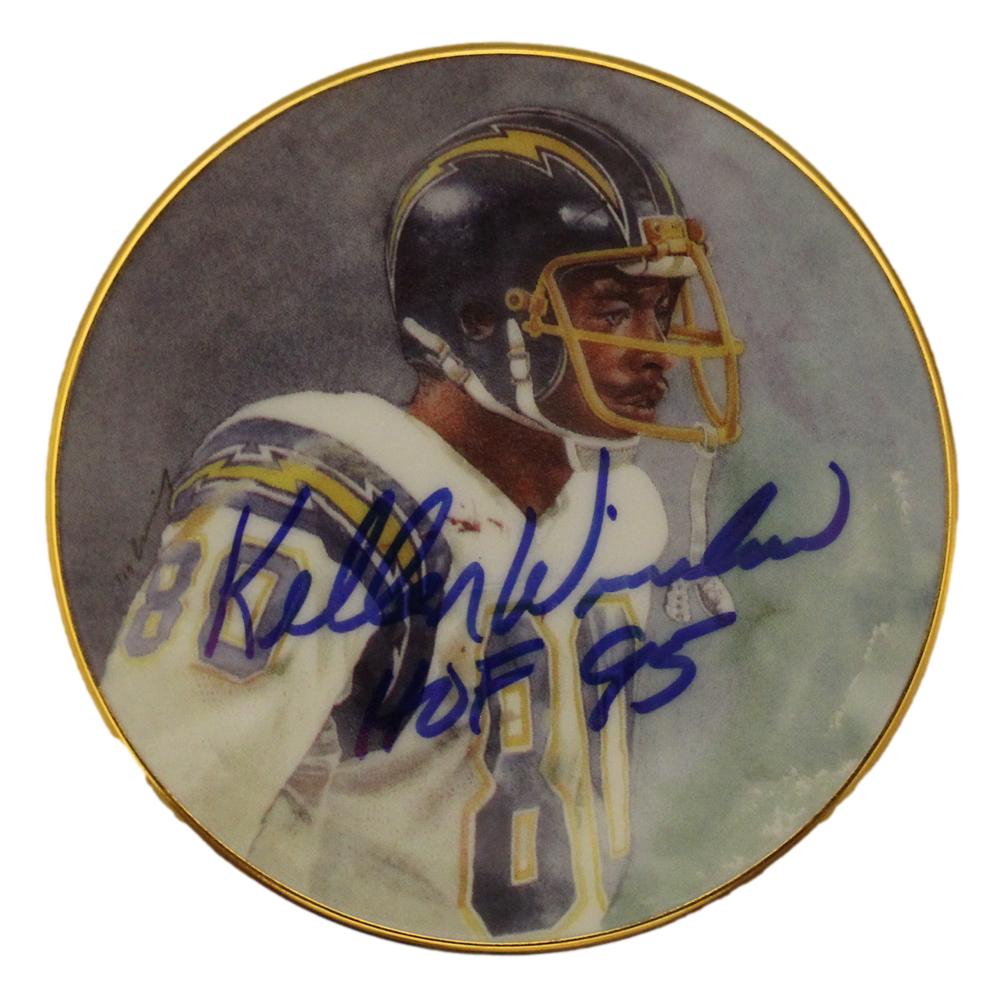 Kellen Winslow Signed San Diego Chargers Missprinted Mini Plate BAS