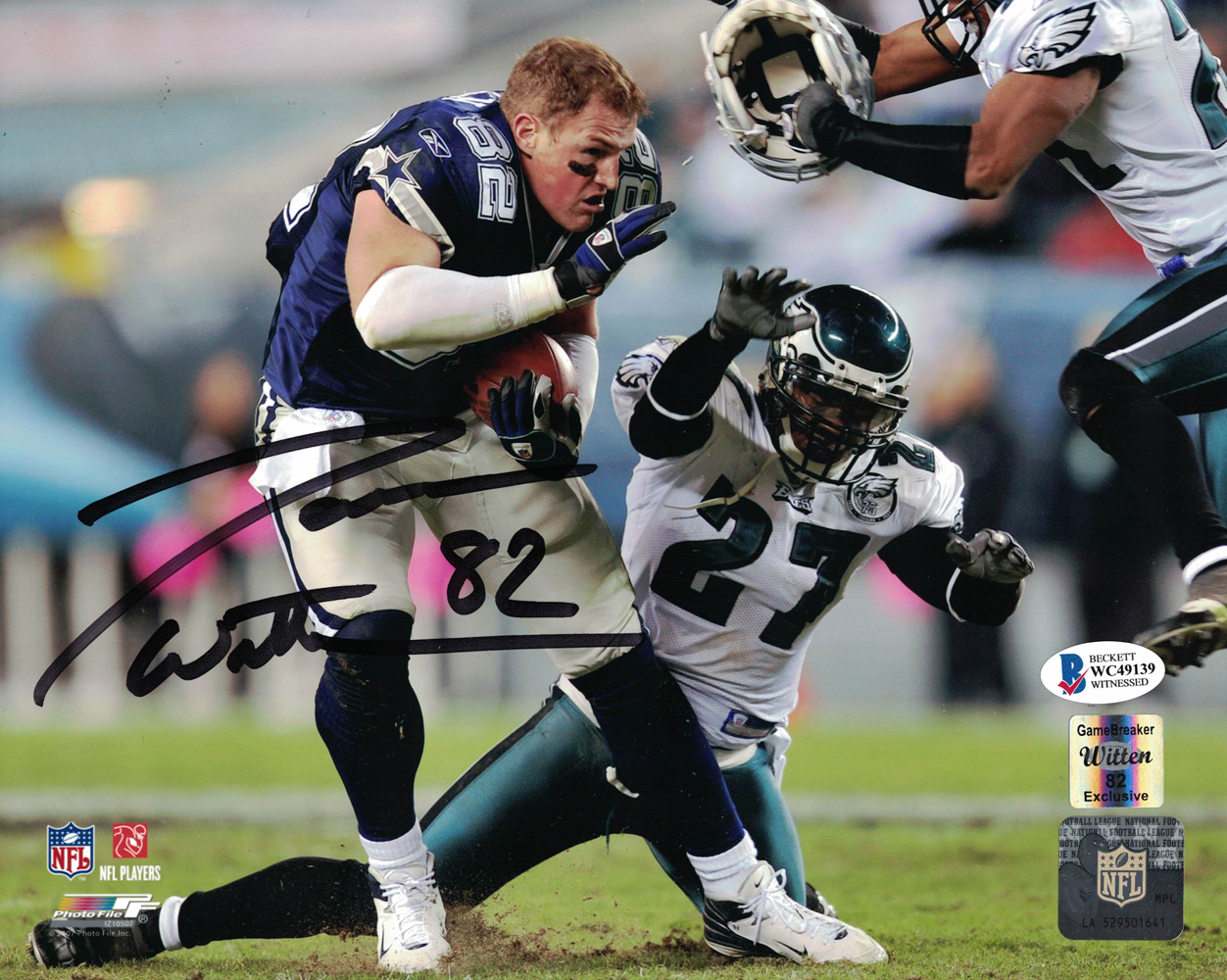 Jason Witten Autographed/Signed Dallas Cowboys 8x10 Photo BAS 28164 PF