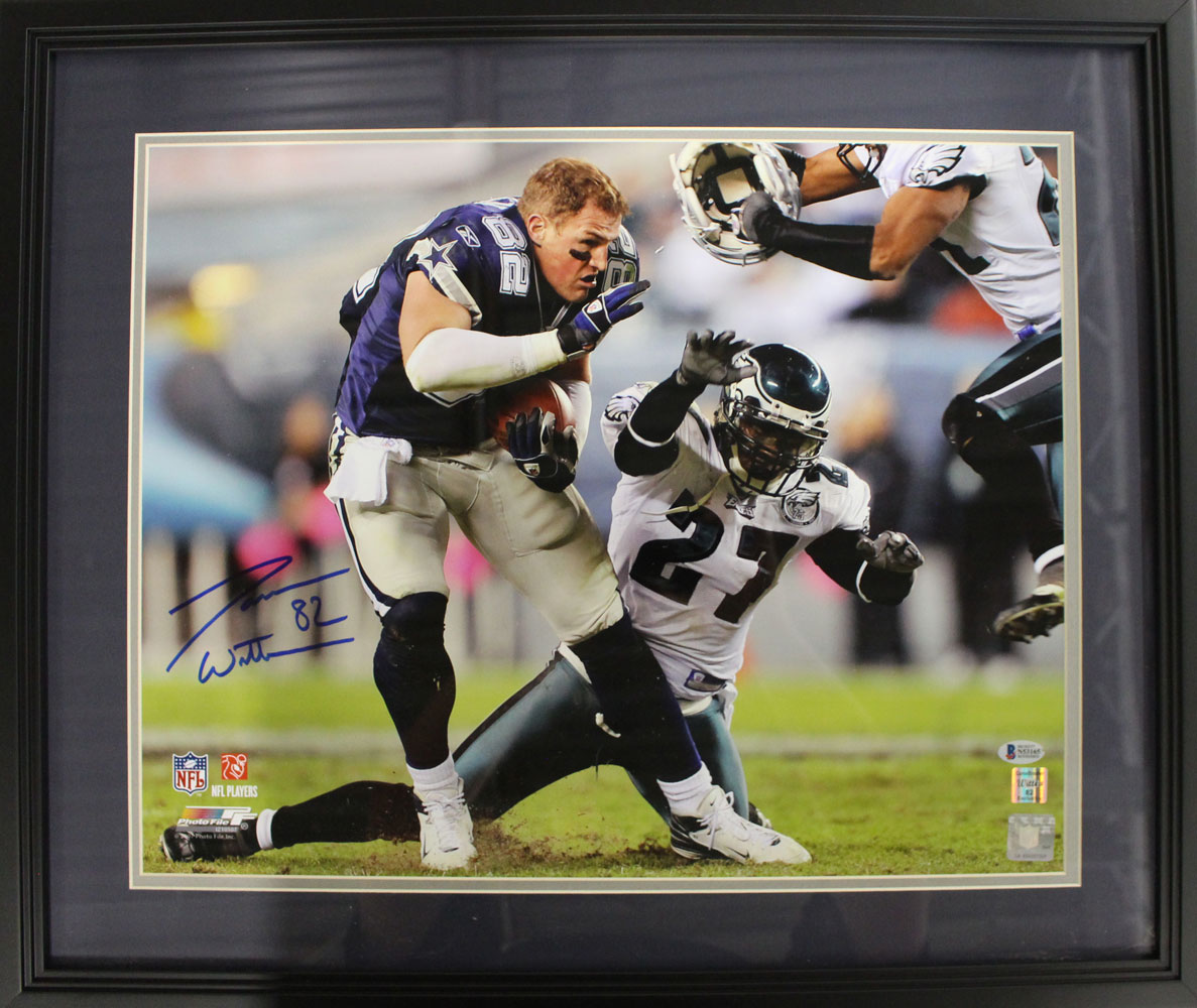 Jason Witten Autographed/Signed Dallas Cowboys Framed 16x20 Photo BAS 26857