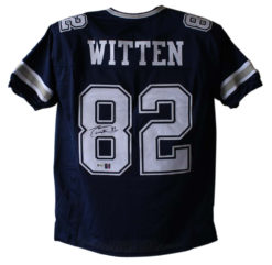 Jason Witten Autographed/Signed Dallas Cowboys Blue XL Jersey BAS 24171
