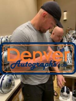 Jason Witten Autographed Dallas Cowboys Black Matte Mini Helmet BAS 24180