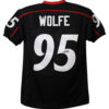 Derek Wolfe Autographed/Signed Cincinnati Bearcats Black XL Jersey 13897