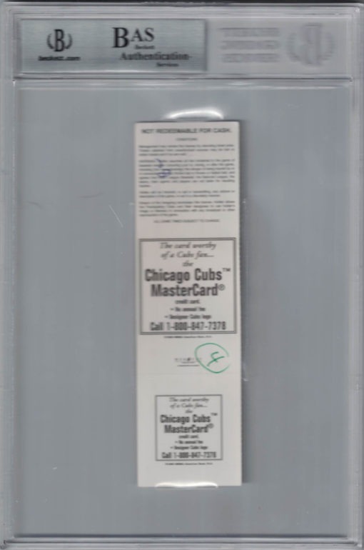 Kerry Wood Autographed/Signed Chicago Cubs Ticket 20K 5/6/98 Bas Slab 25306