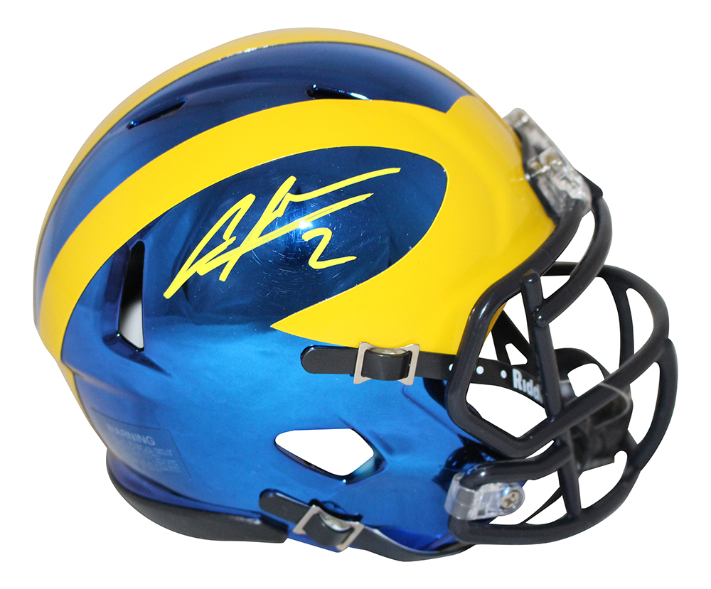 Charles Woodson Signed Michigan Wolverines Chrome Mini Helmet JSA 28241