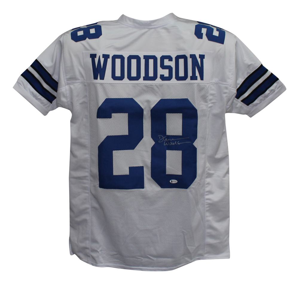 Darren Woodson Autographed/Signed Pro Style White XL Jersey BAS