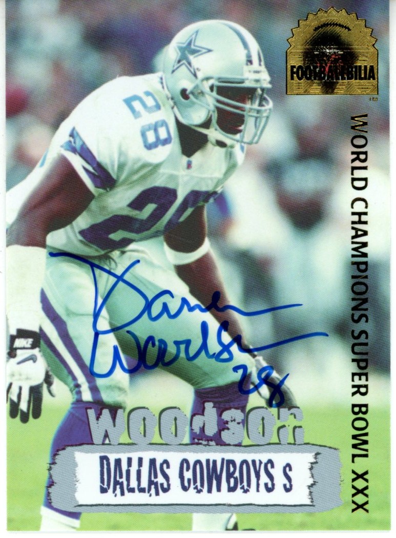 Darren Woodson Autographed Dallas Cowboys 96 Collector's Edge #DCA-15 Card 55978
