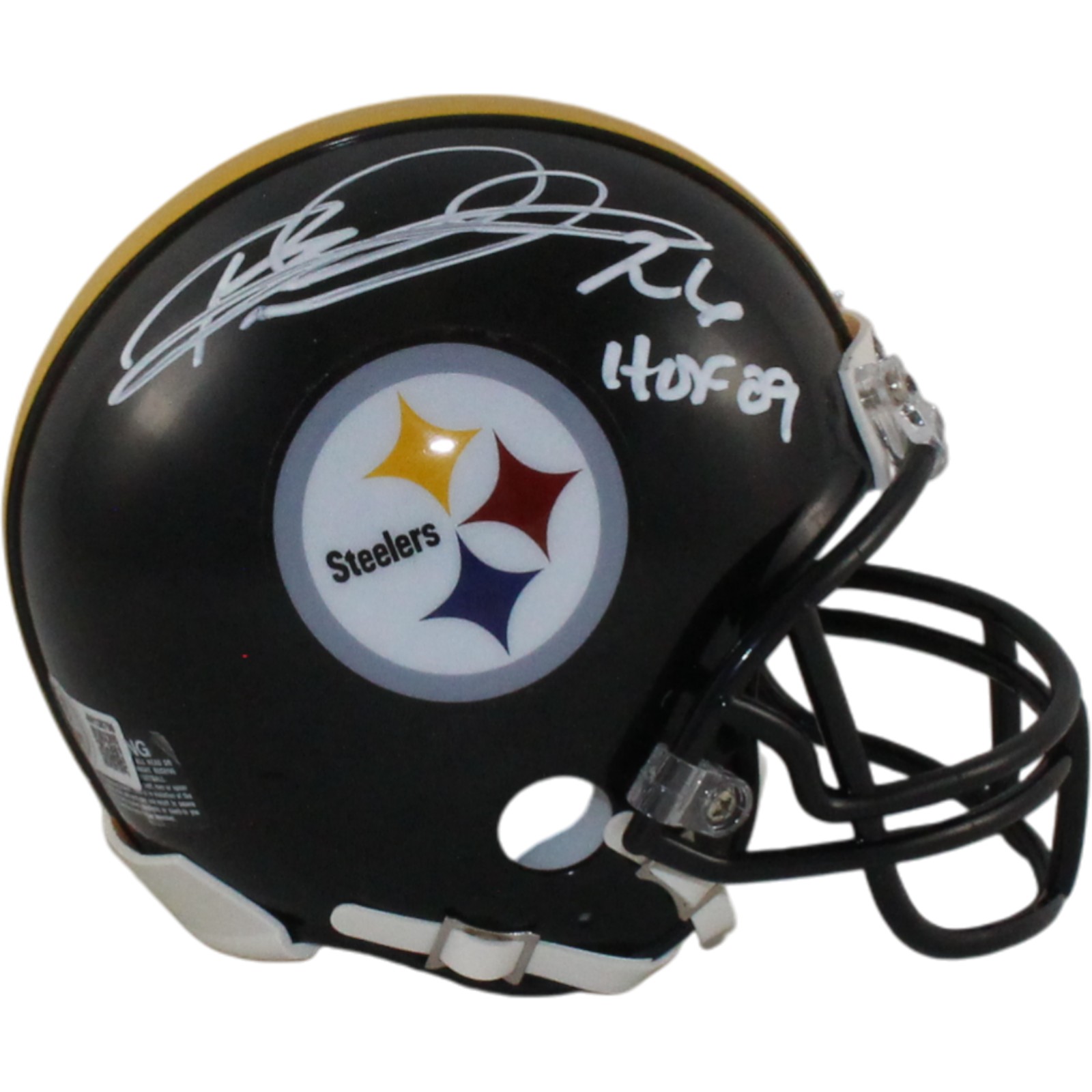 Rod Woodson Autographed Pittsburgh Steelers VSR4 Mini Helmet HOF Beckett W 55061